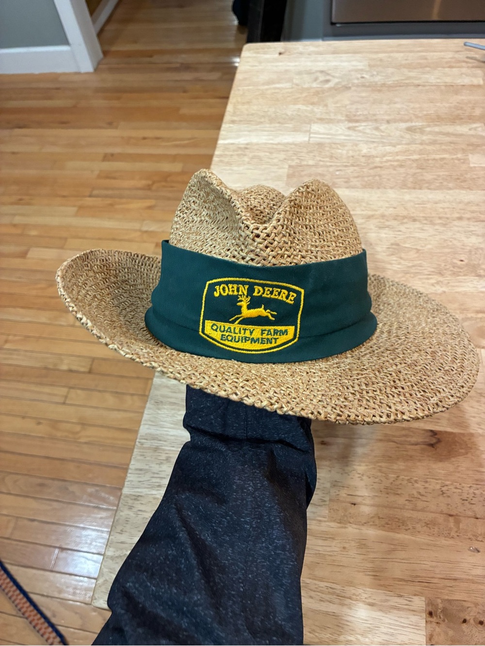 John Deere Straw Hat 4-Legged Deer 1950's Quality Farm Equipment Vintage OSFM